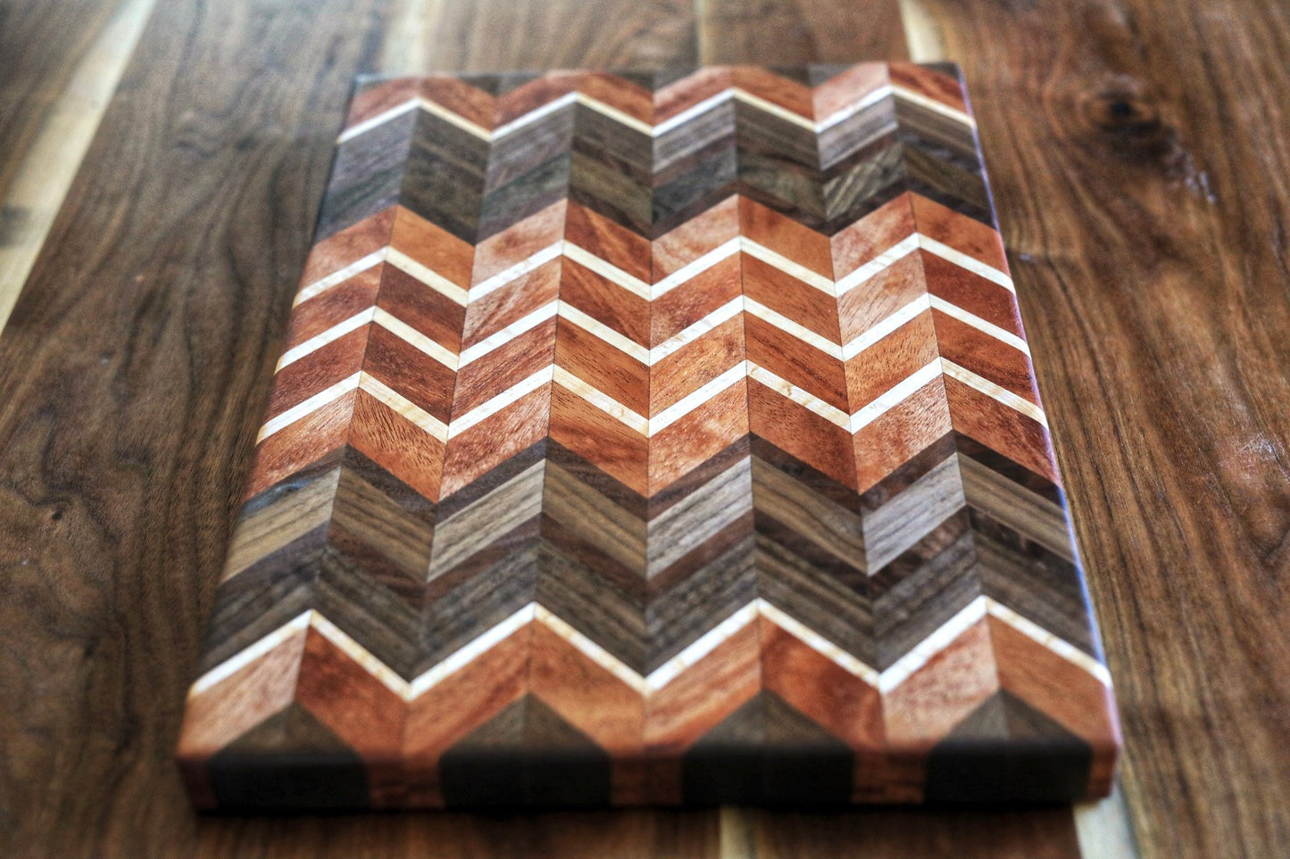 Chevron pattern cutting board