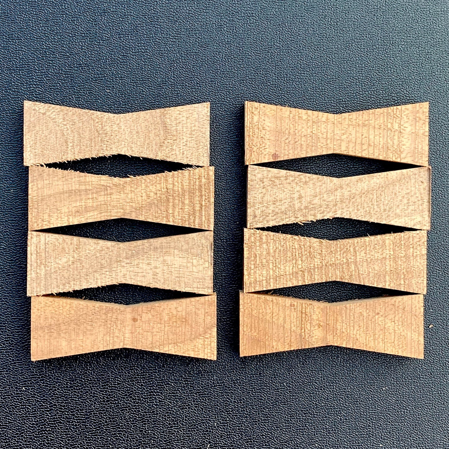 Walnut Bow Tie Inlay - 8 pack (MEDIUM)