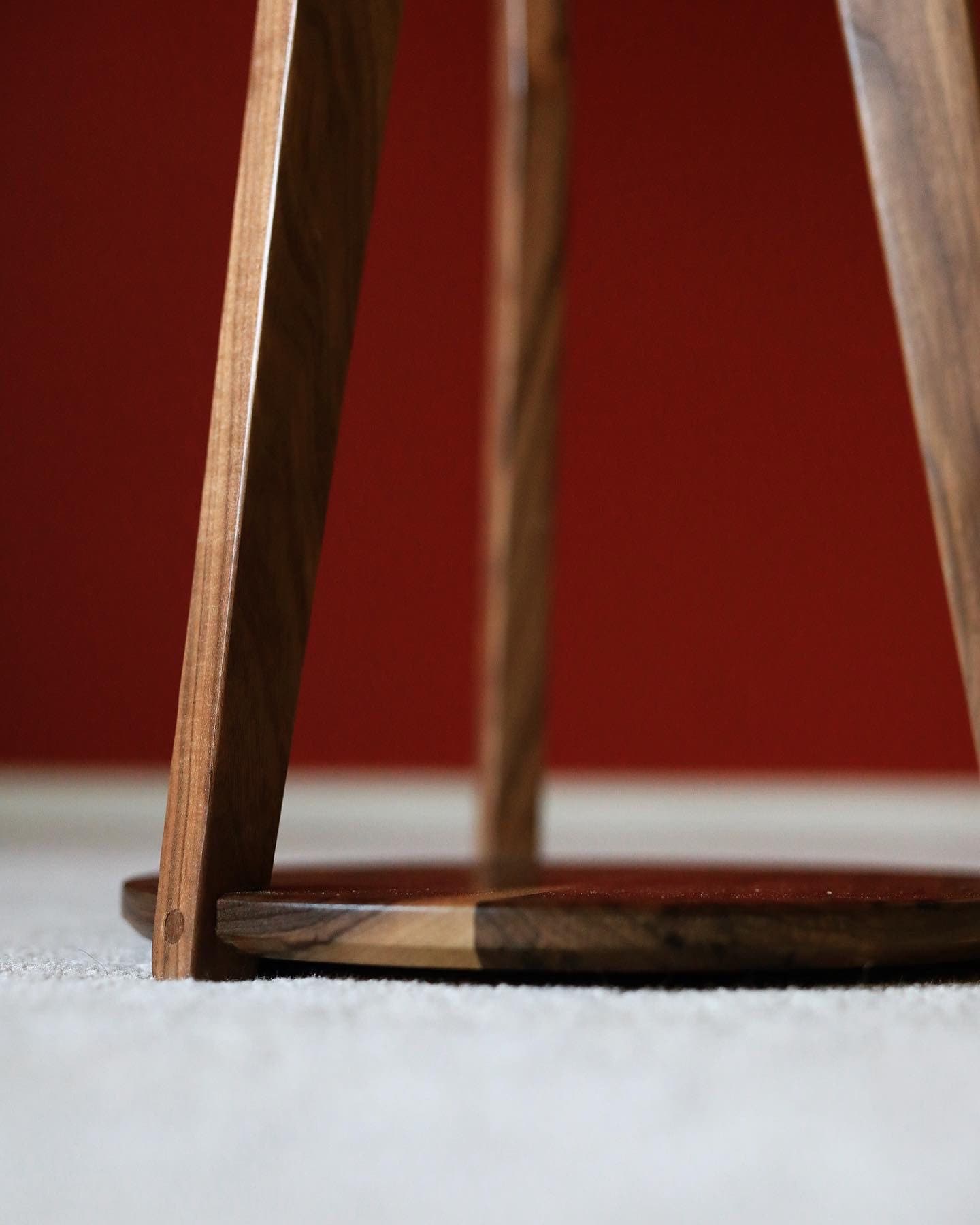 Mid Century Style Side Table / Narrow End Table, Apartment Modern Side Table, Hardwood Side Table, Stylish