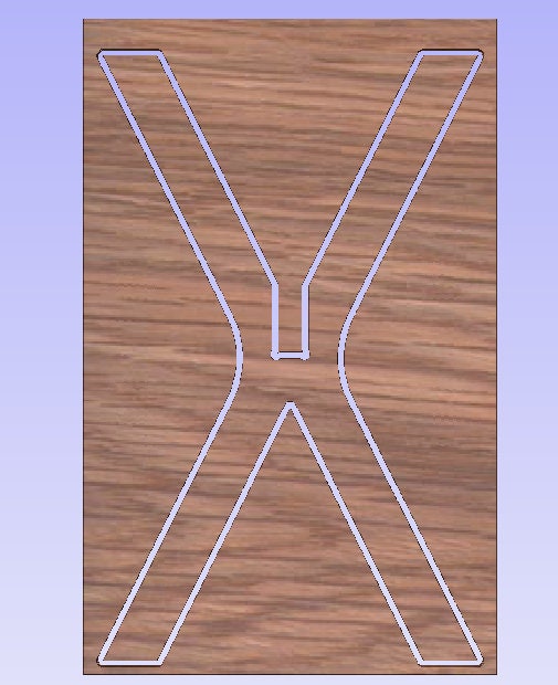 Interlocking X-style table legs - 1.5" Material // SVG, DXF, PDF