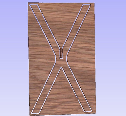 Interlocking X-style table legs - 3/4" Material // SVG, DXF, PDF