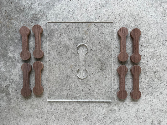 Barbell Bow Tie Inlay Template Kit