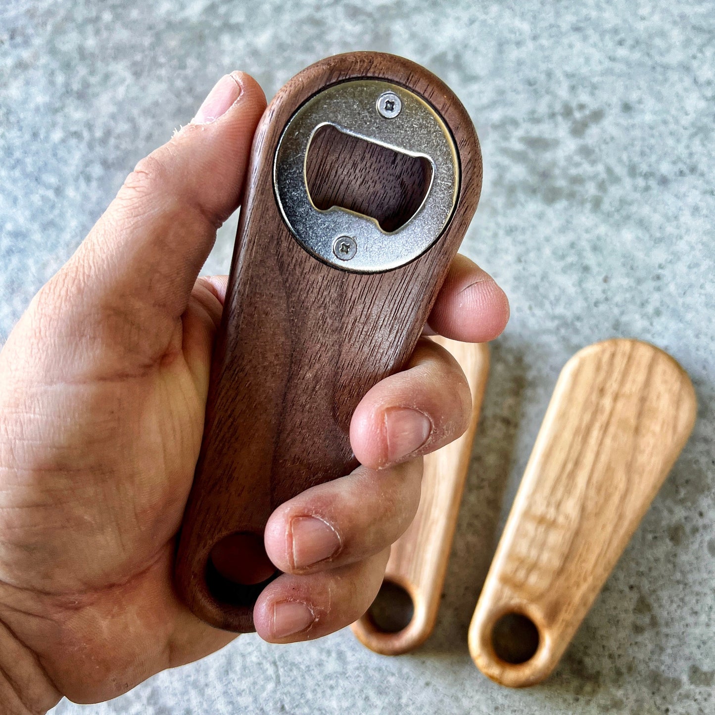 Solid Walnut Bottle Openers