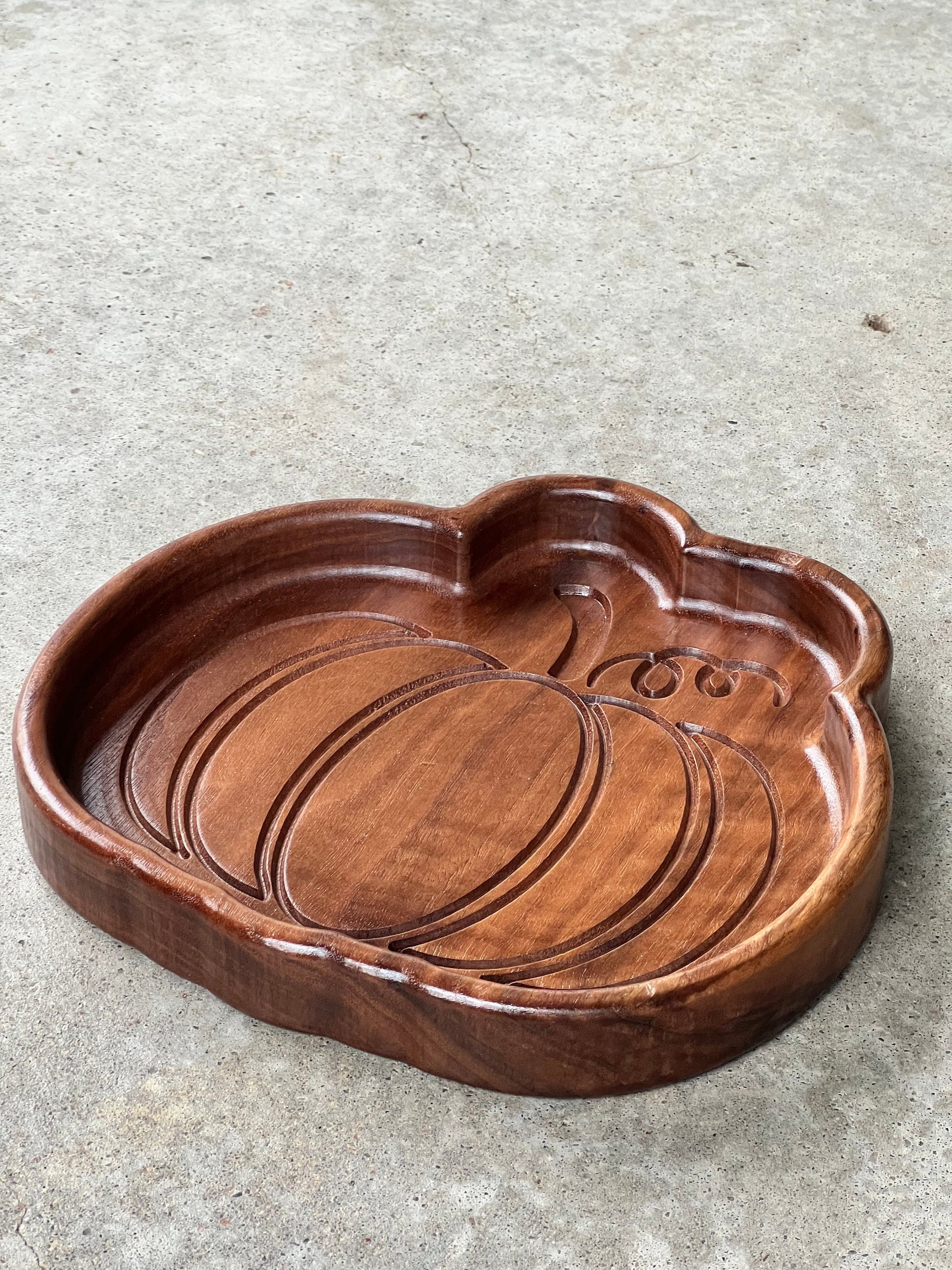 Fall Halloween Walnut Catchall Tray