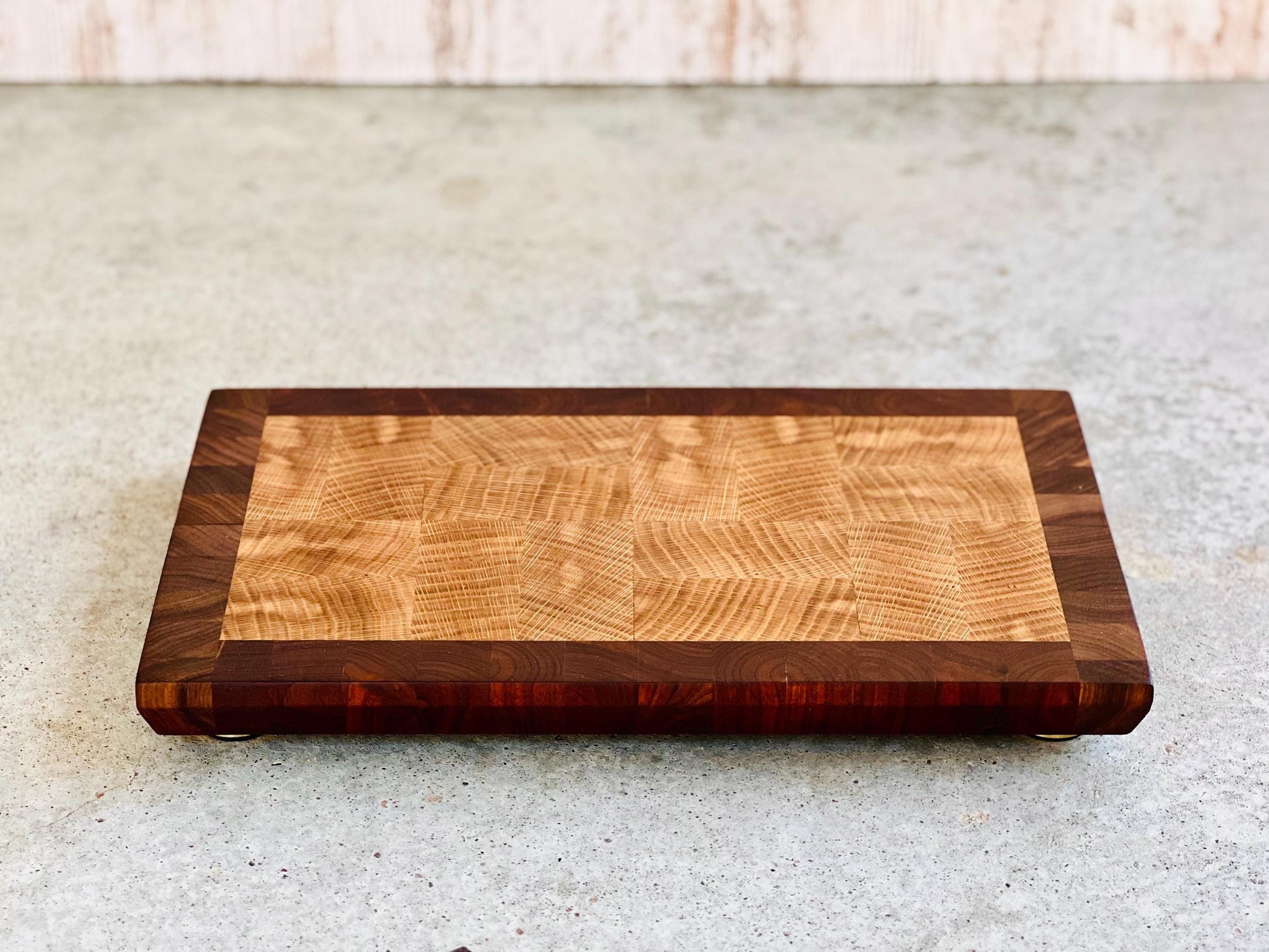 FREE SHIPPING! Walnut and White Oak End Grain Cutting Board