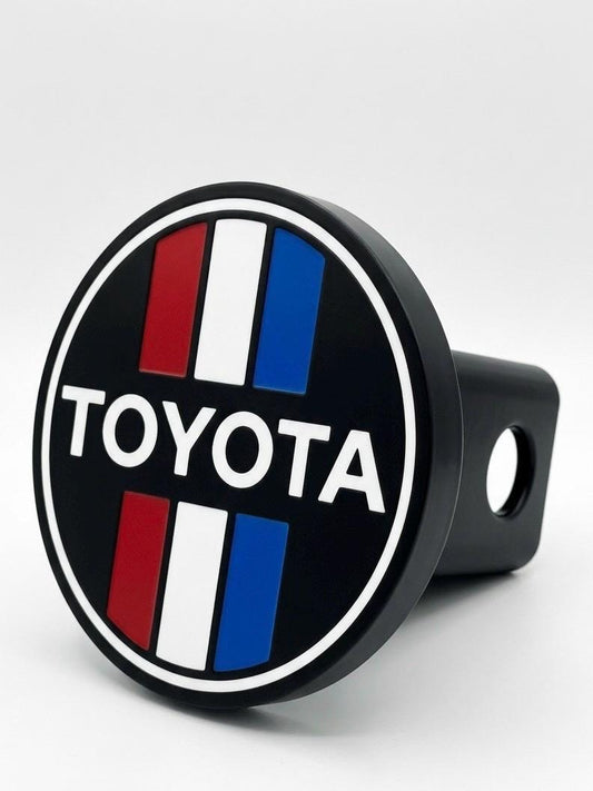 Toyota Tow Hitch Cover - Red White & Blue