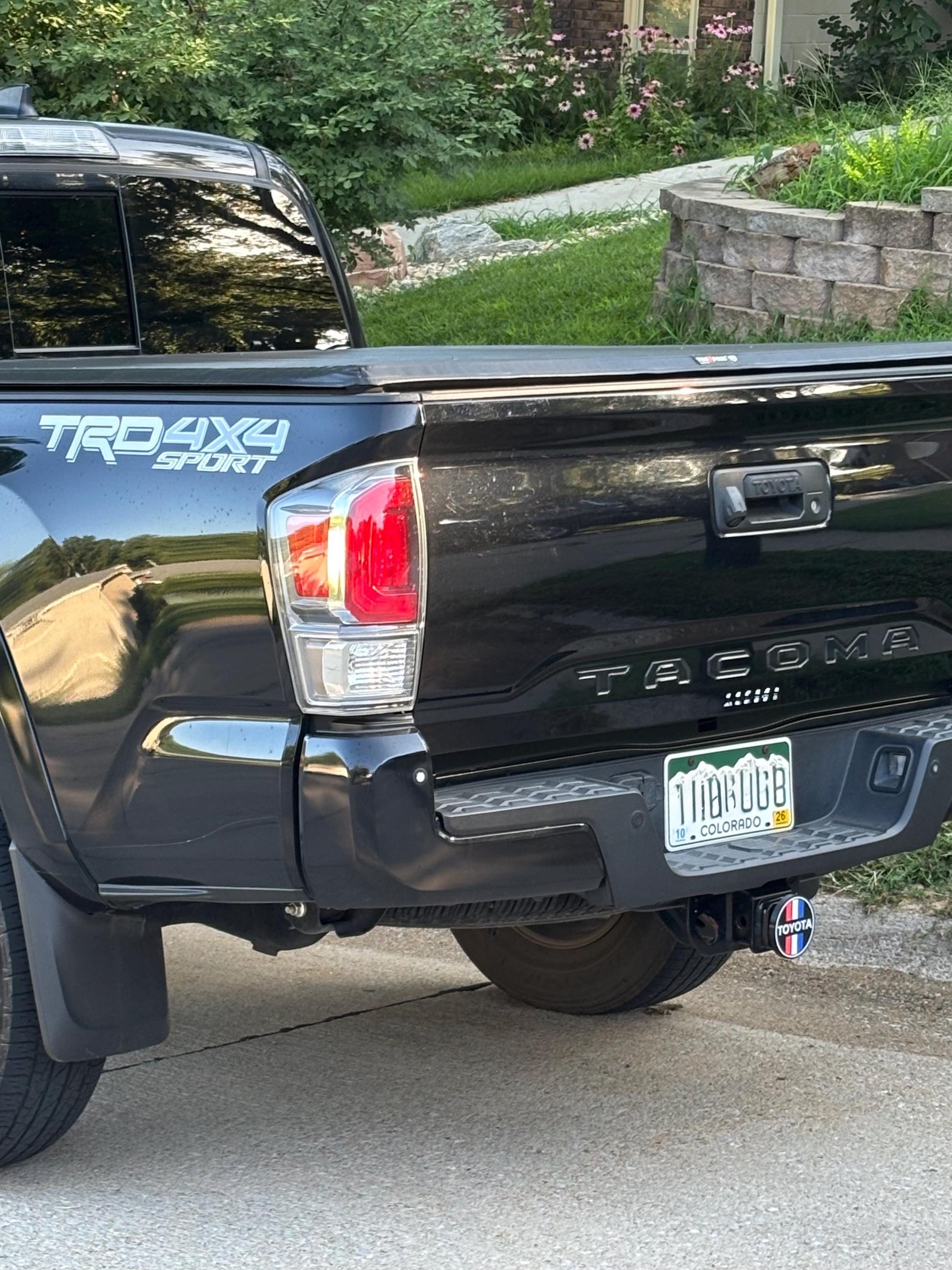 Toyota Tow Hitch Cover - Red White & Blue