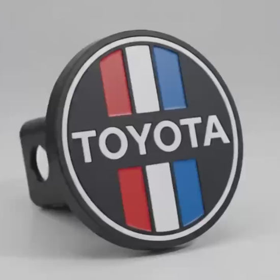 Toyota Tow Hitch Cover - Red White & Blue